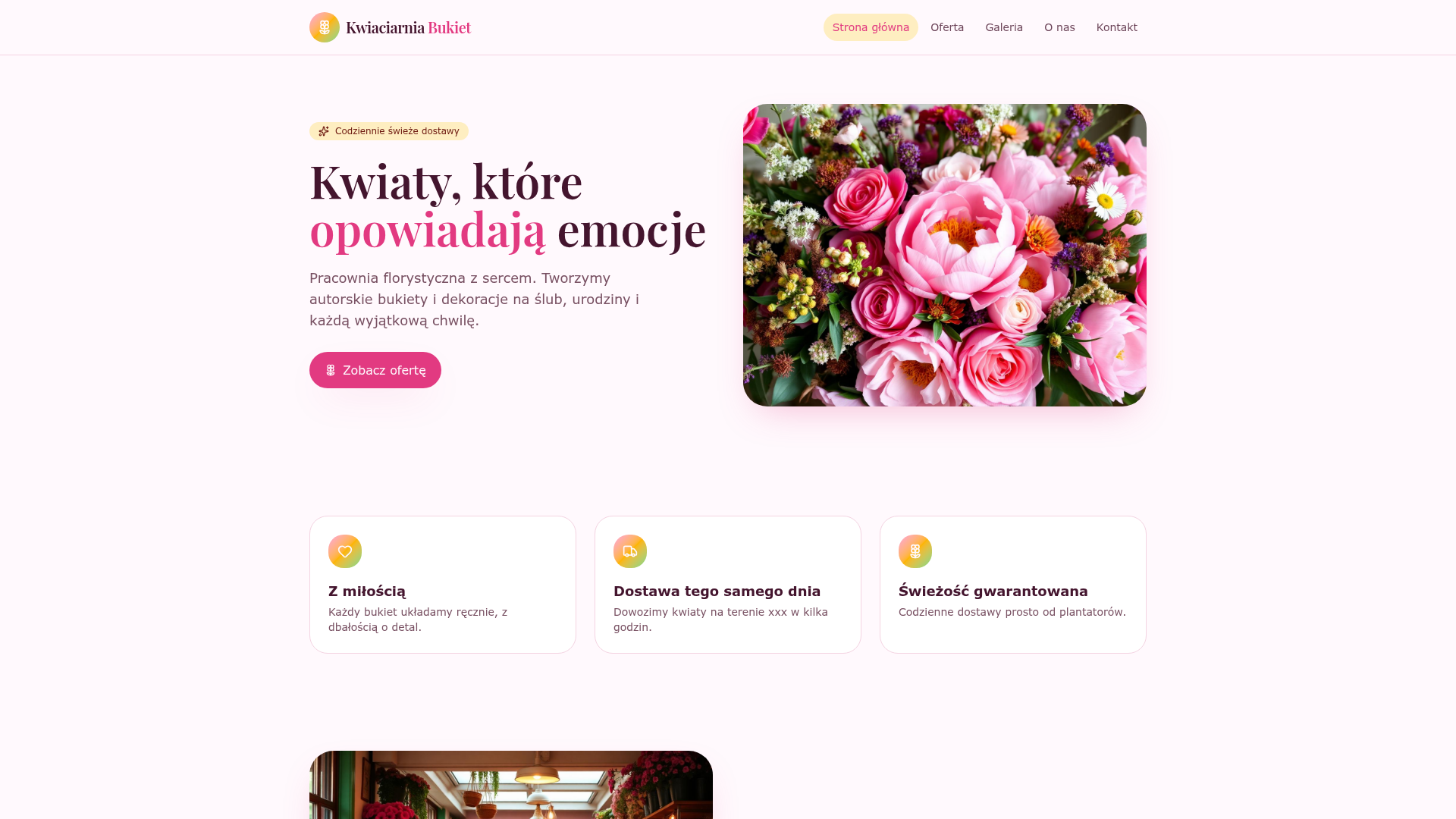 Podgląd strony Kwiaciarnia Bukiet