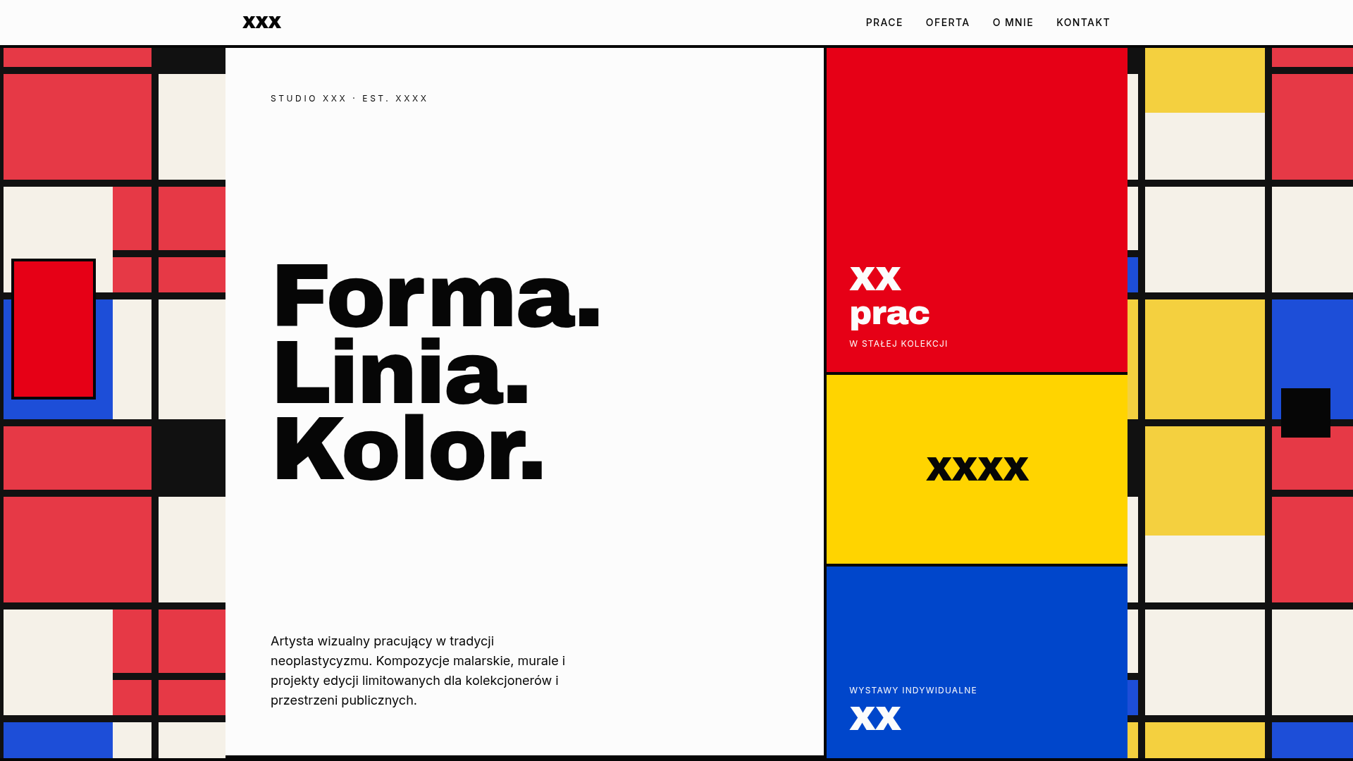 Podgląd strony Studio XXX