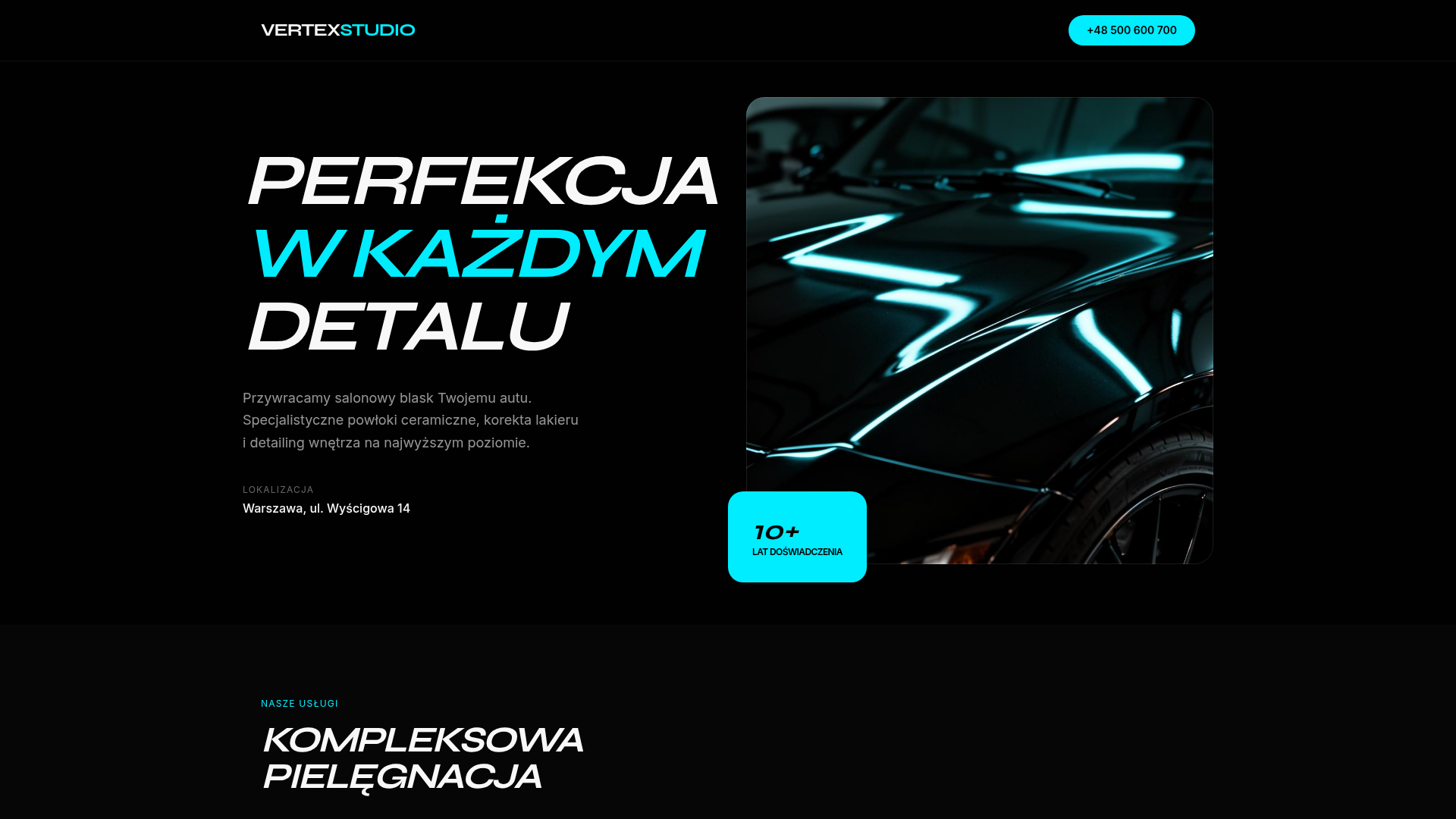 Podgląd strony Vertex Studio